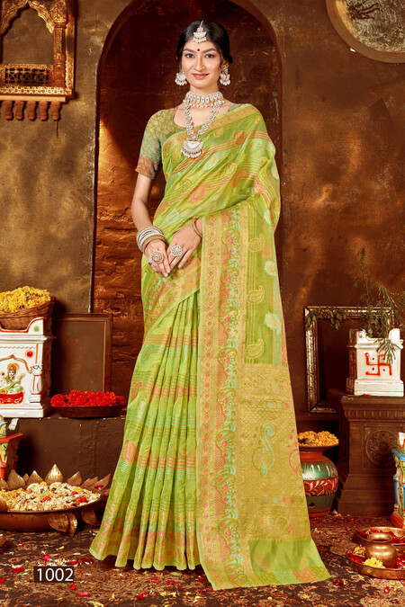 Kundan 4 By Saroj 1001 To 1006 Designer Saree Wholesale Price in Surat